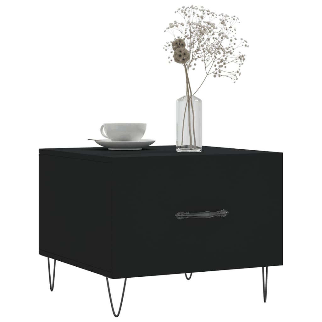Table basse Noir 50x50x40 cm Bois d’ingénierie - Tables basses