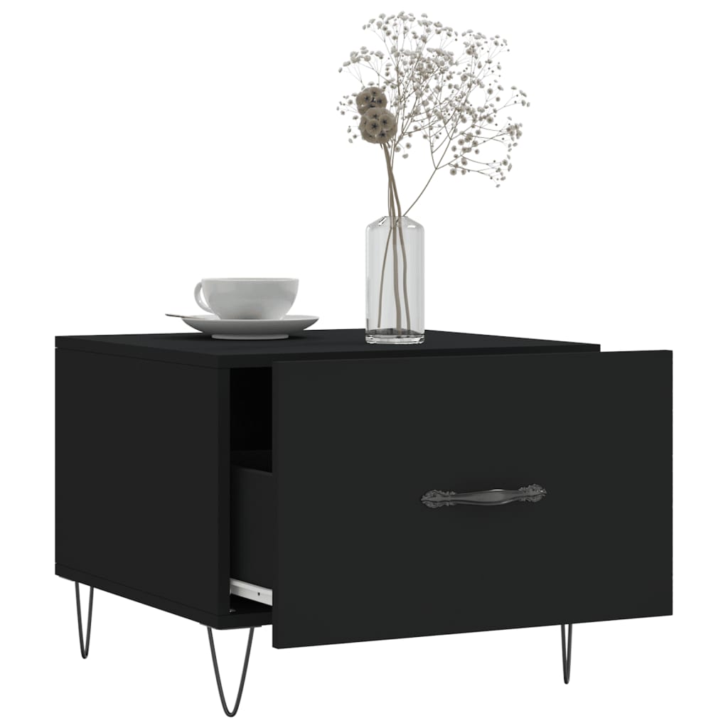 Table basse Noir 50x50x40 cm Bois d’ingénierie - Tables basses