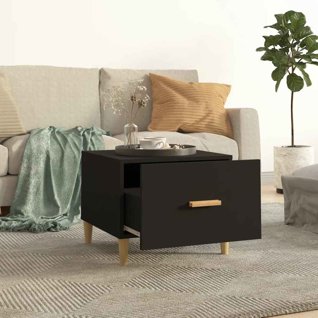 Table basse Noir 50x50x40 cm Bois d’ingénierie - Tables basses