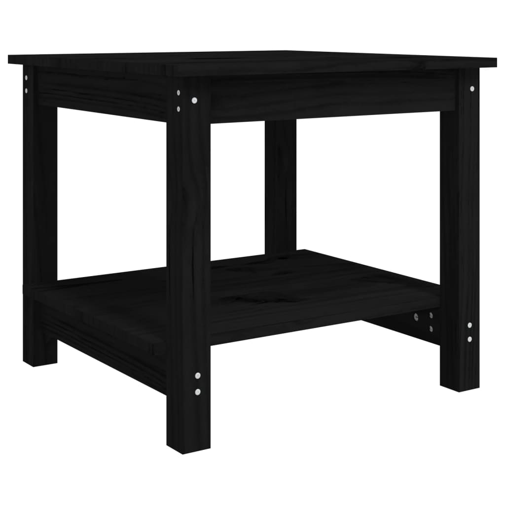 Table basse Noir 50x50x45 cm Bois massif de pin - Tables basses