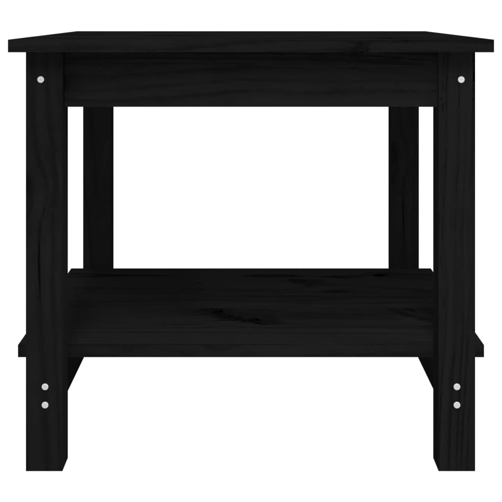 Table basse Noir 50x50x45 cm Bois massif de pin - Tables basses