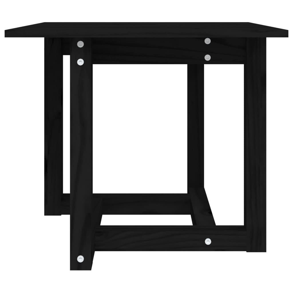Table basse Noir 50x50x45 cm Bois massif de pin - Tables basses