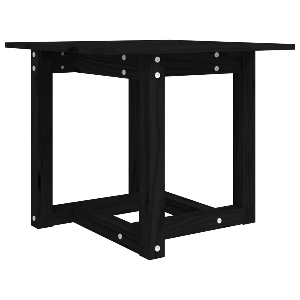 Table basse Noir 50x50x45 cm Bois massif de pin - Tables basses