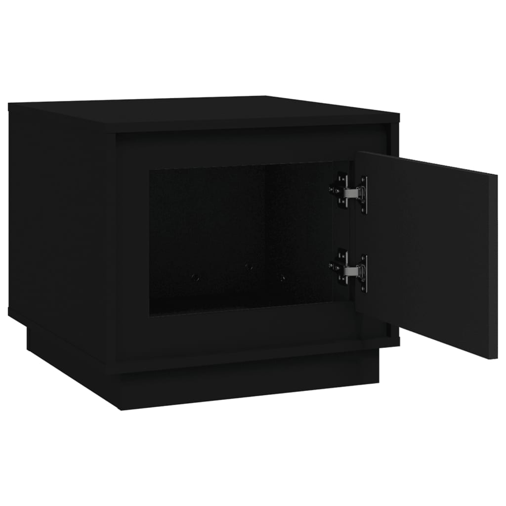 Table basse noir 51x50x44 cm bois d’ingénierie - Tables basses