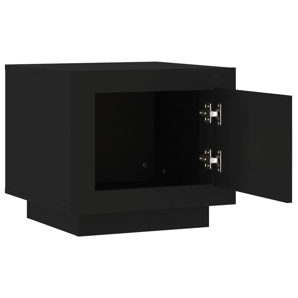 Table basse noir 51x50x45 cm bois d’ingénierie - Tables basses