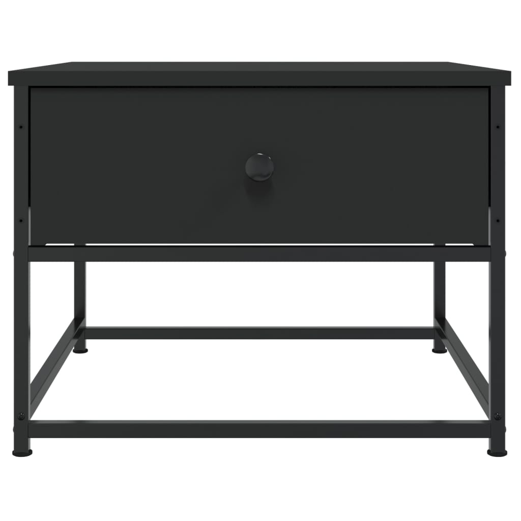 Table basse noir 51x51x40 cm bois d’ingénierie - Tables basses