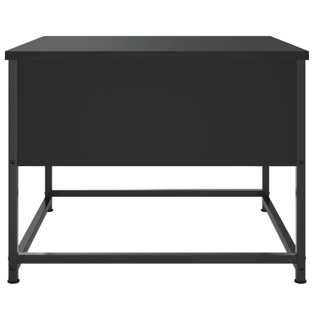 Table basse noir 51x51x40 cm bois d’ingénierie - Tables basses