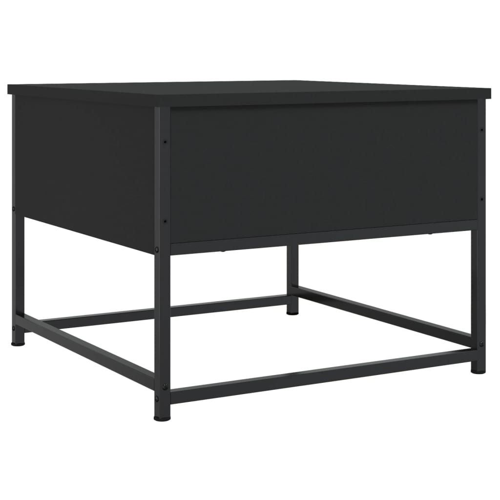 Table basse noir 51x51x40 cm bois d’ingénierie - Tables basses