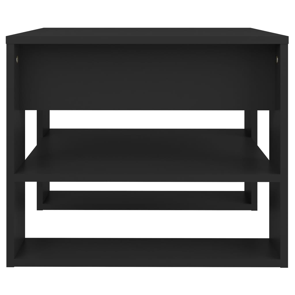 Table basse noir 55,5x55x45 cm bois d’ingénierie - Tables basses