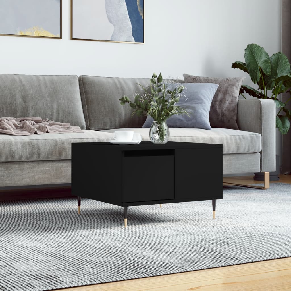Table basse noir 55x55x36,5 cm bois d’ingénierie - Tables basses