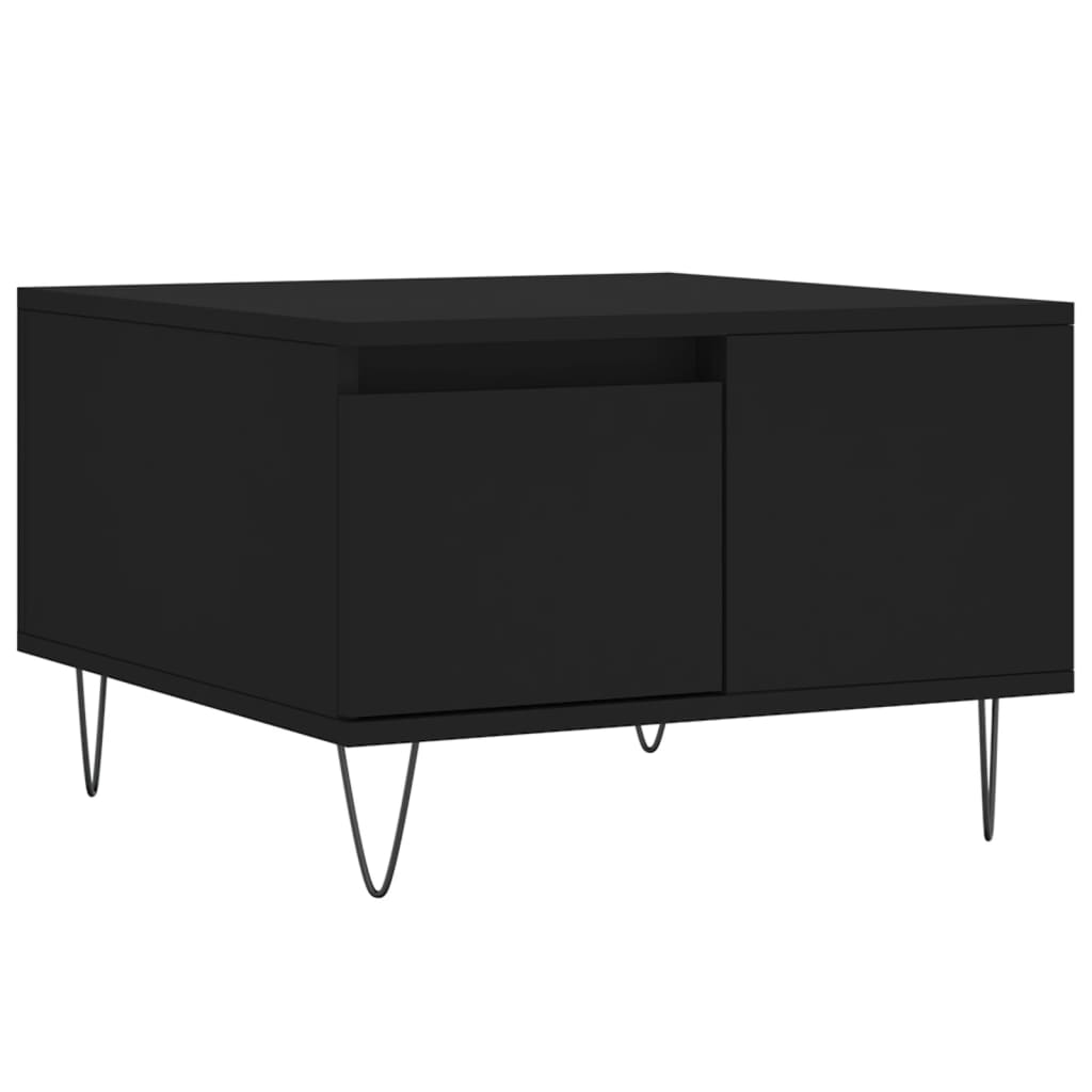 Table basse noir 55x55x36,5 cm bois d’ingénierie - Tables basses