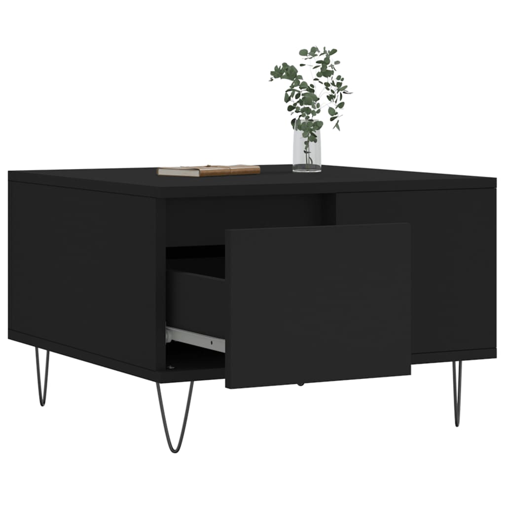 Table basse noir 55x55x36,5 cm bois d’ingénierie - Tables basses