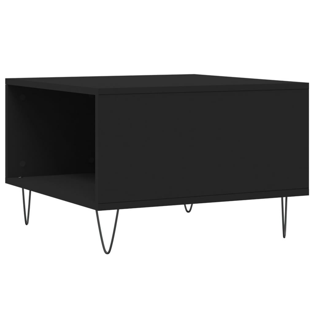 Table basse noir 55x55x36,5 cm bois d’ingénierie - Tables basses