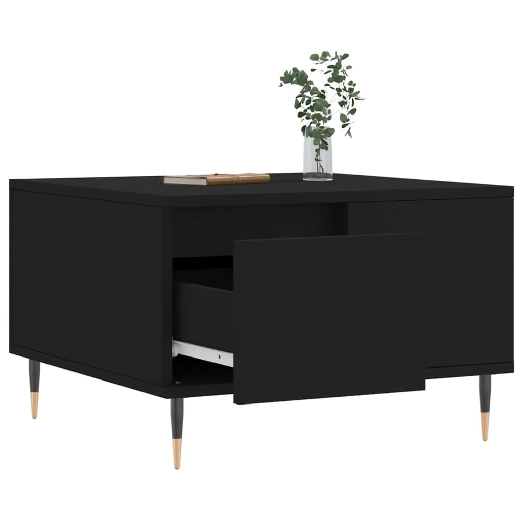 Table basse noir 55x55x36,5 cm bois d’ingénierie - Tables basses