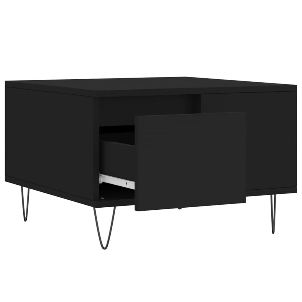 Table basse noir 55x55x36,5 cm bois d’ingénierie - Tables basses