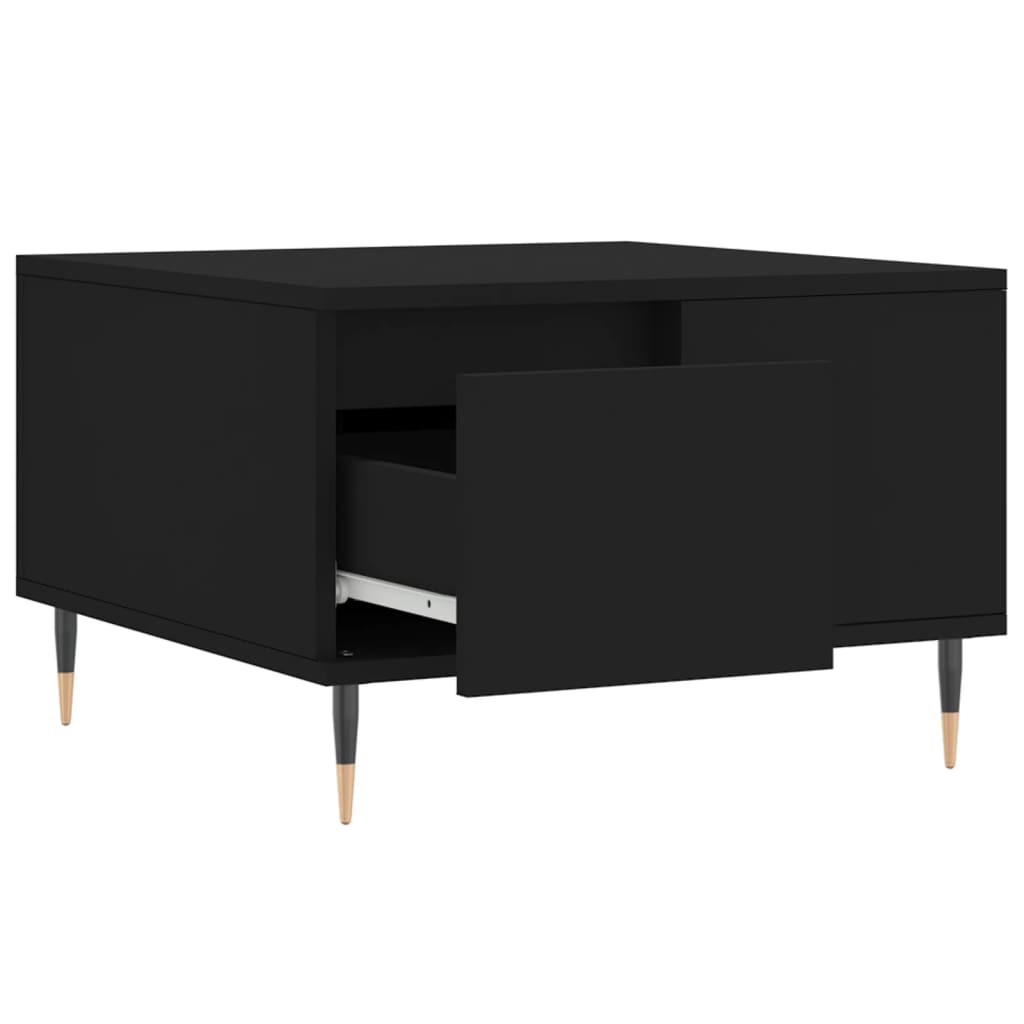 Table basse noir 55x55x36,5 cm bois d’ingénierie - Tables basses