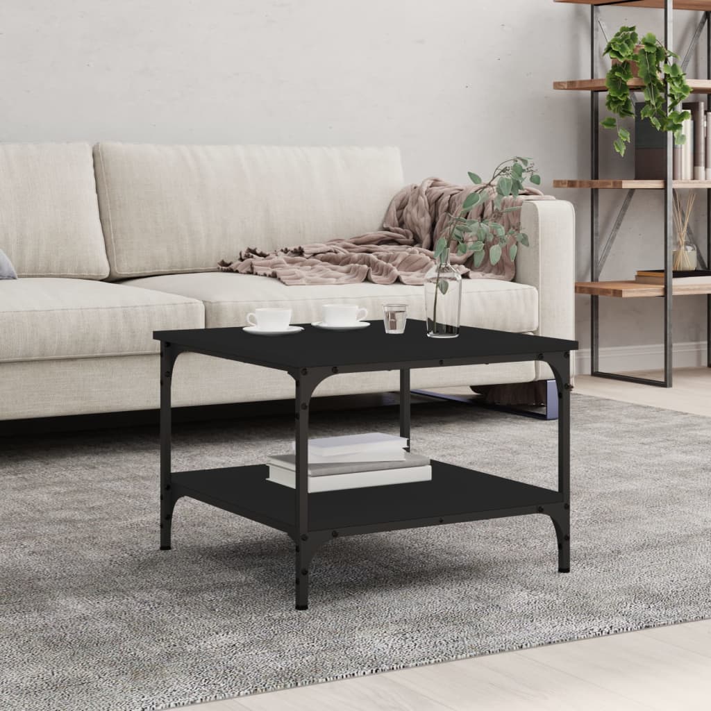 Table basse Noir 55x55x40 cm bois d’ingénierie - Tables basses