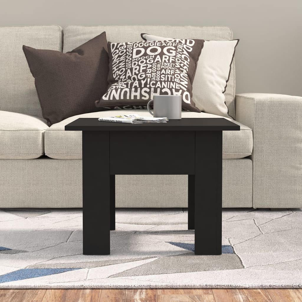 Table basse noir 55x55x42 cm bois d’ingénierie - Tables basses