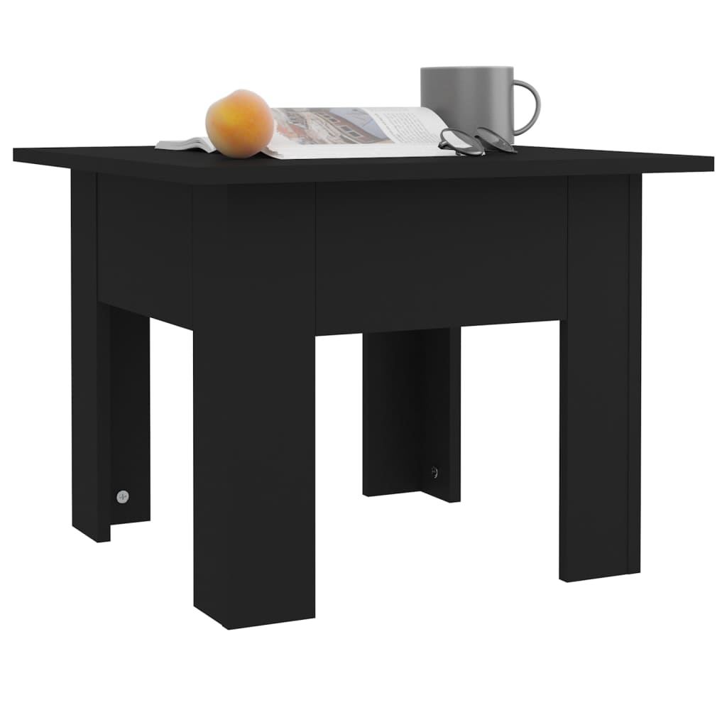 Table basse noir 55x55x42 cm bois d’ingénierie - Tables basses