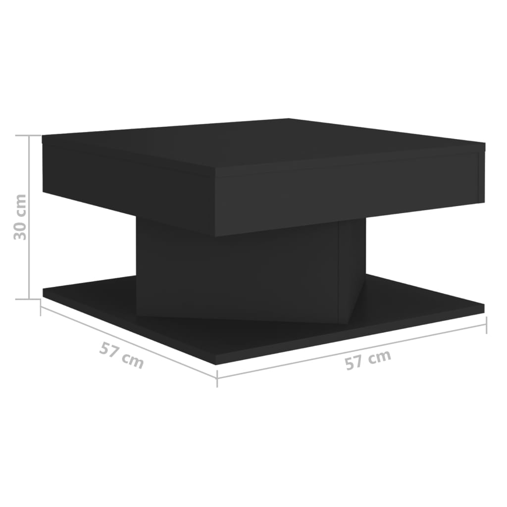 Table basse Noir 57x57x30 cm Bois d’ingénierie - Tables basses