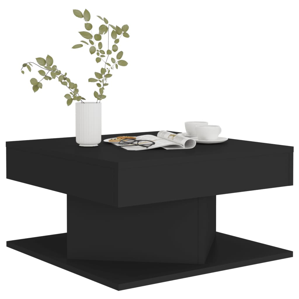 Table basse Noir 57x57x30 cm Bois d’ingénierie - Tables basses