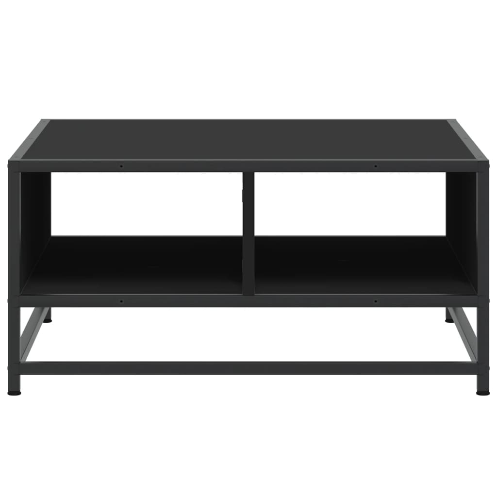 Table basse noir 60,5x60,5x30 cm bois d’ingénierie et métal - Tables basses