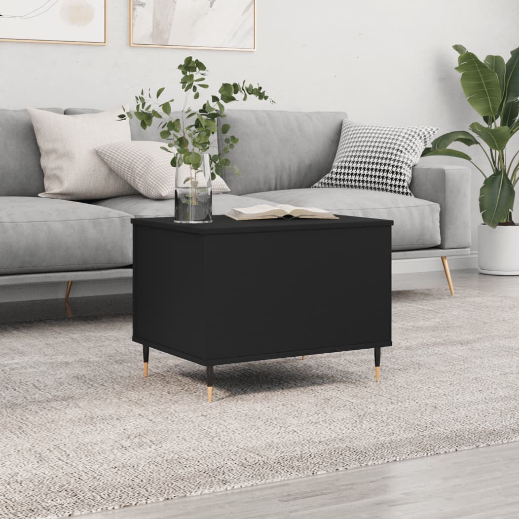 Table basse Noir 60x44,5x45 cm Bois d’ingénierie - Tables basses