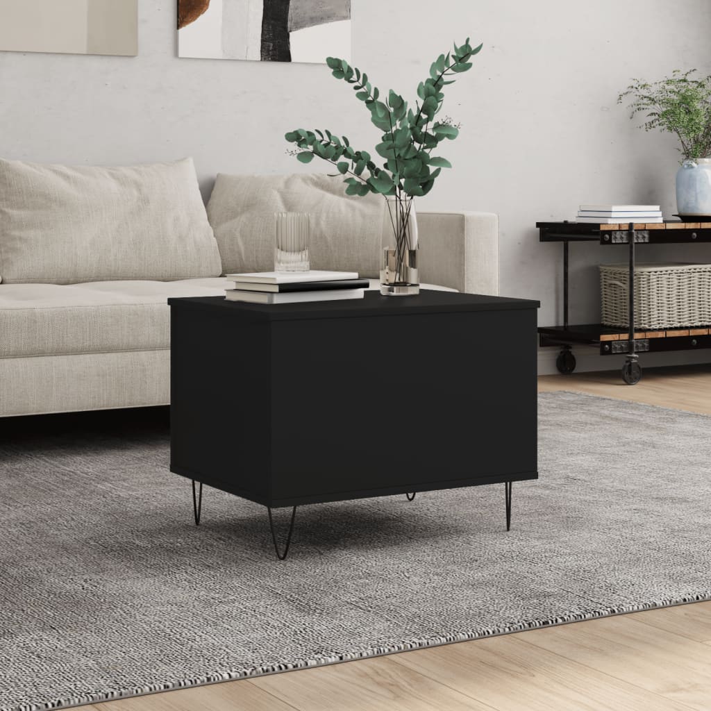 Table basse Noir 60x44,5x45 cm Bois d’ingénierie - Tables basses