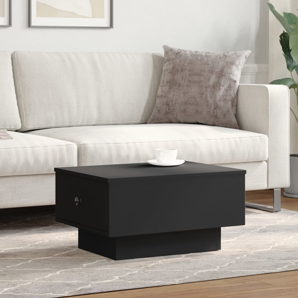 Table basse noir 60x45x31 cm bois d’ingénierie - Tables basses