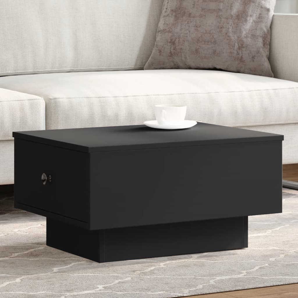 Table basse noir 60x45x31 cm bois d’ingénierie - Tables basses
