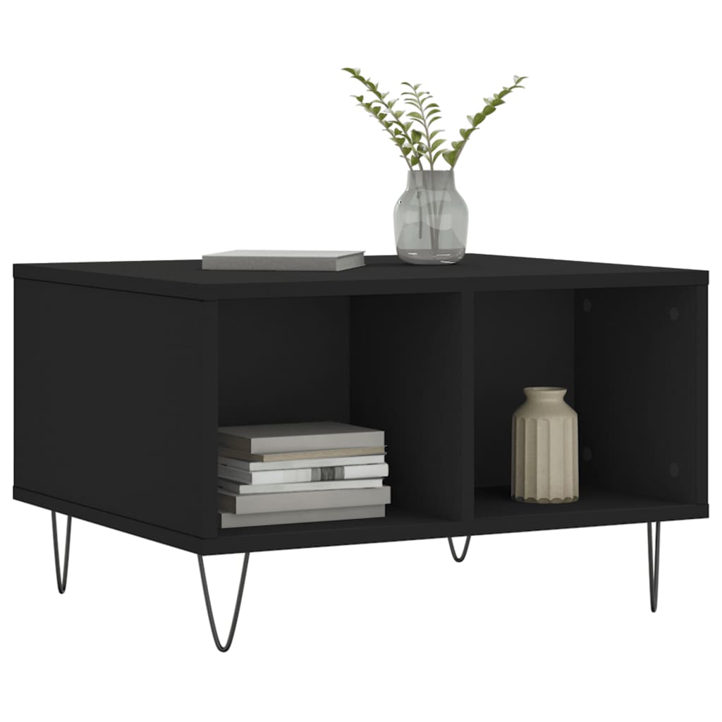 Table basse Noir 60x50x36,5 cm Bois d’ingénierie - Tables basses