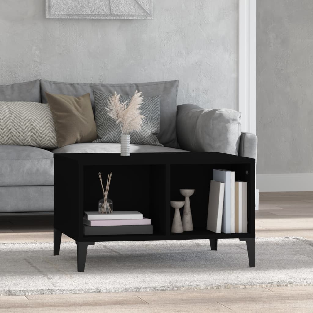 Table basse Noir 60x50x36,5 cm Bois d’ingénierie - Tables basses
