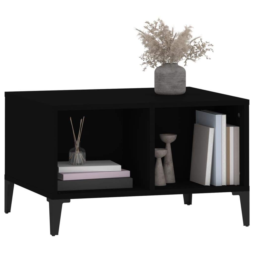 Table basse Noir 60x50x36,5 cm Bois d’ingénierie - Tables basses