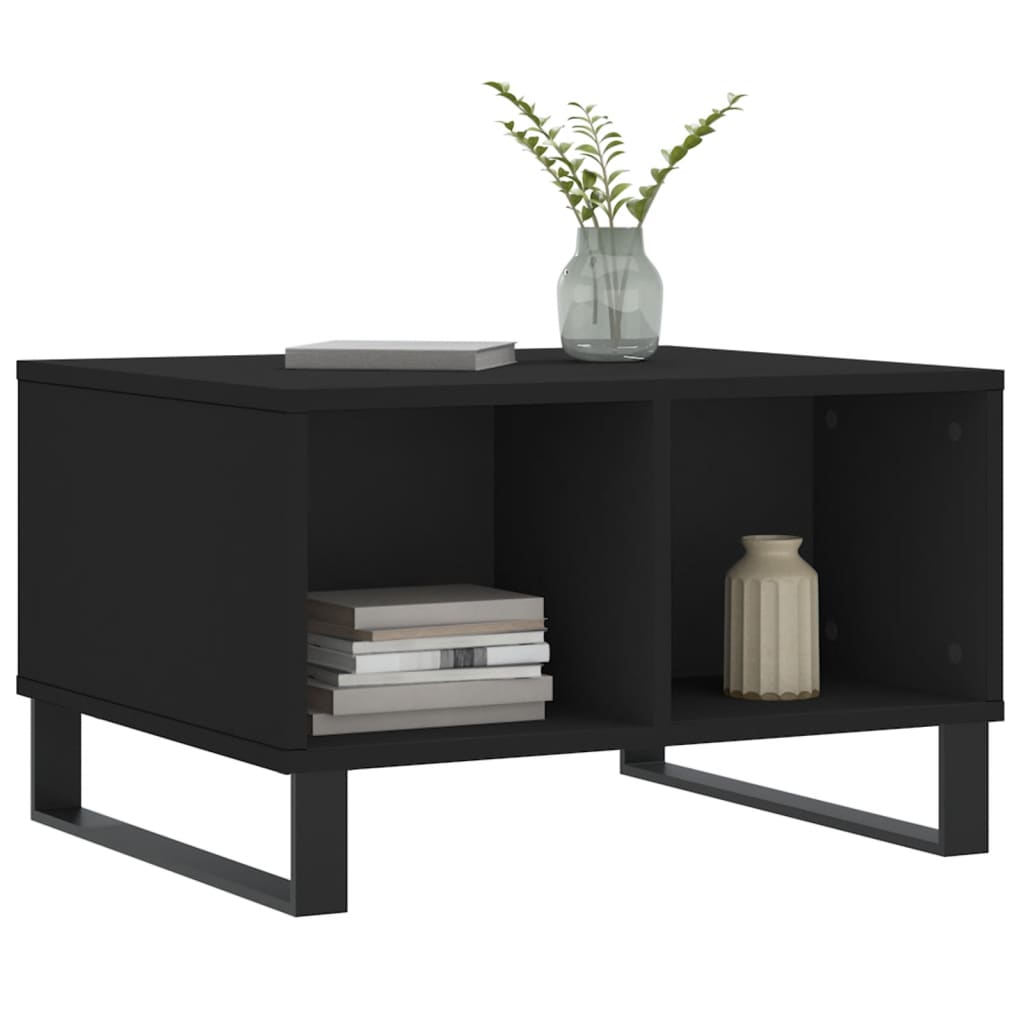 Table basse Noir 60x50x36,5 cm Bois d’ingénierie - Tables basses
