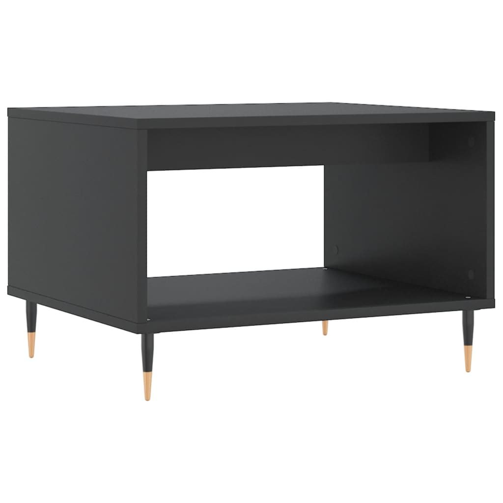 Table basse noir 60x50x40 cm bois d’ingénierie - Tables basses