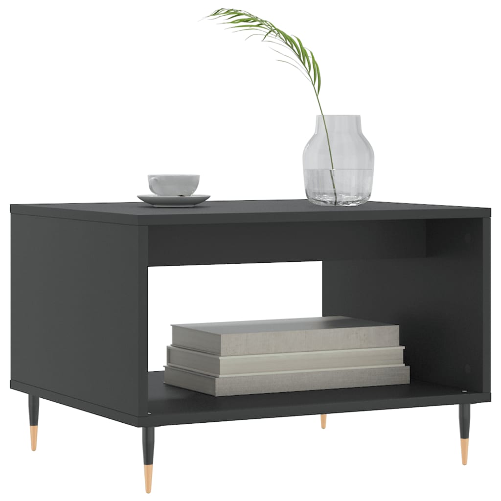 Table basse noir 60x50x40 cm bois d’ingénierie - Tables basses