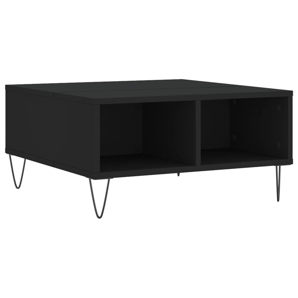 Table basse noir 60x60x30 cm bois d’ingénierie - Tables basses