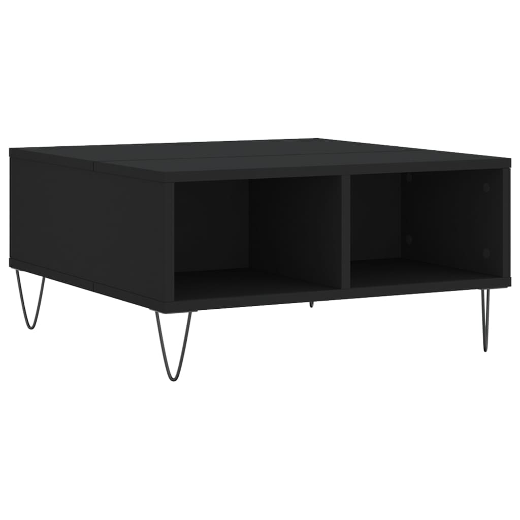 Table basse noir 60x60x30 cm bois d’ingénierie - Tables basses