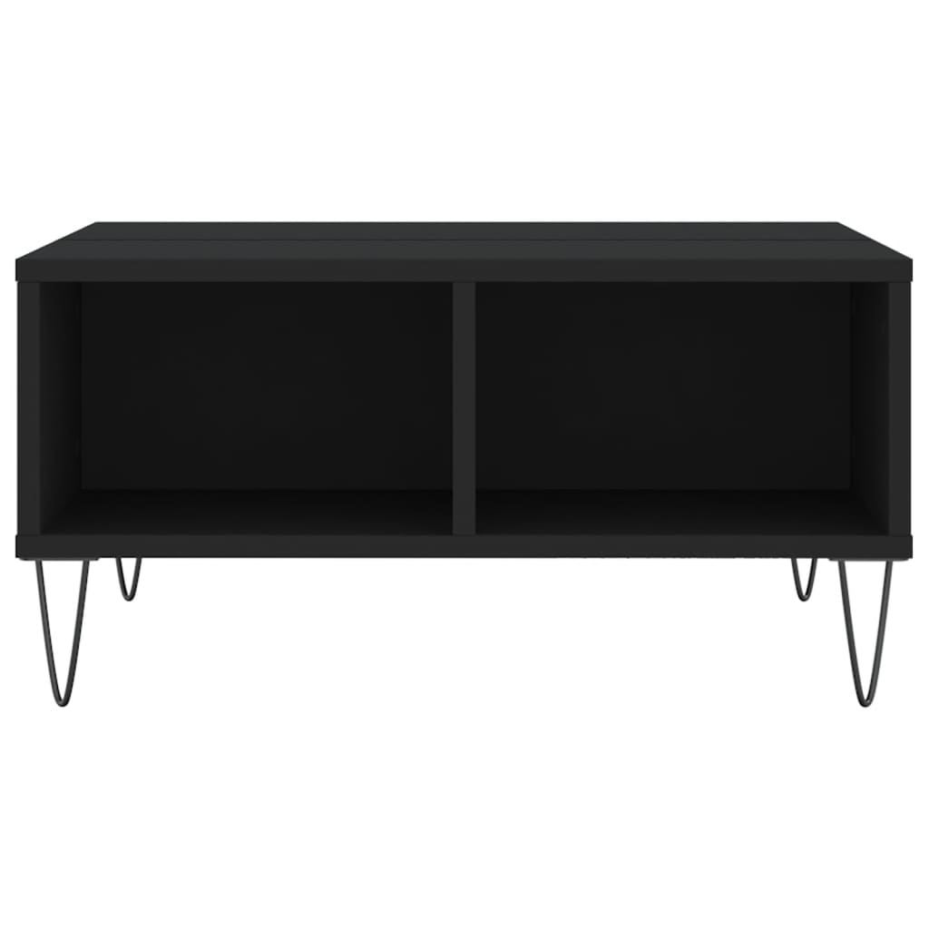 Table basse noir 60x60x30 cm bois d’ingénierie - Tables basses