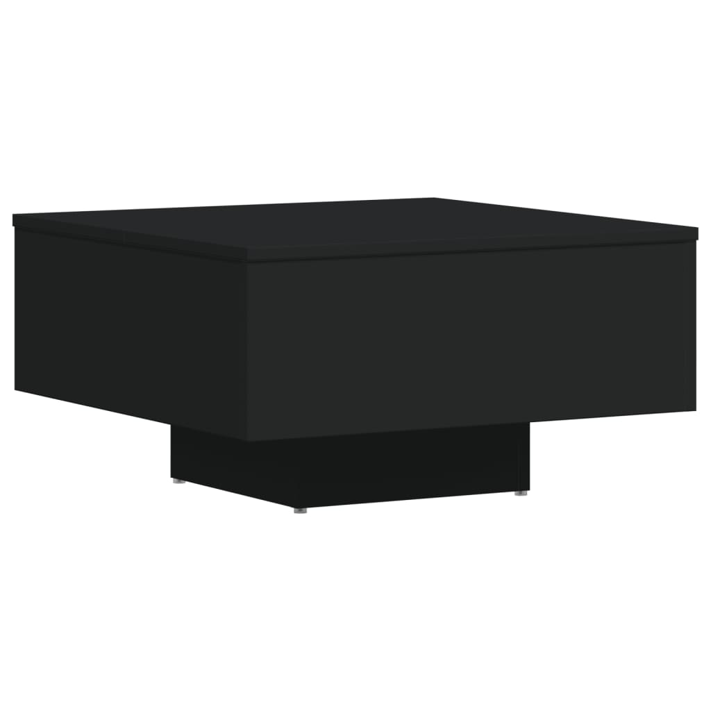 Table basse noir 60x60x31,5 cm bois d’ingénierie - Tables basses
