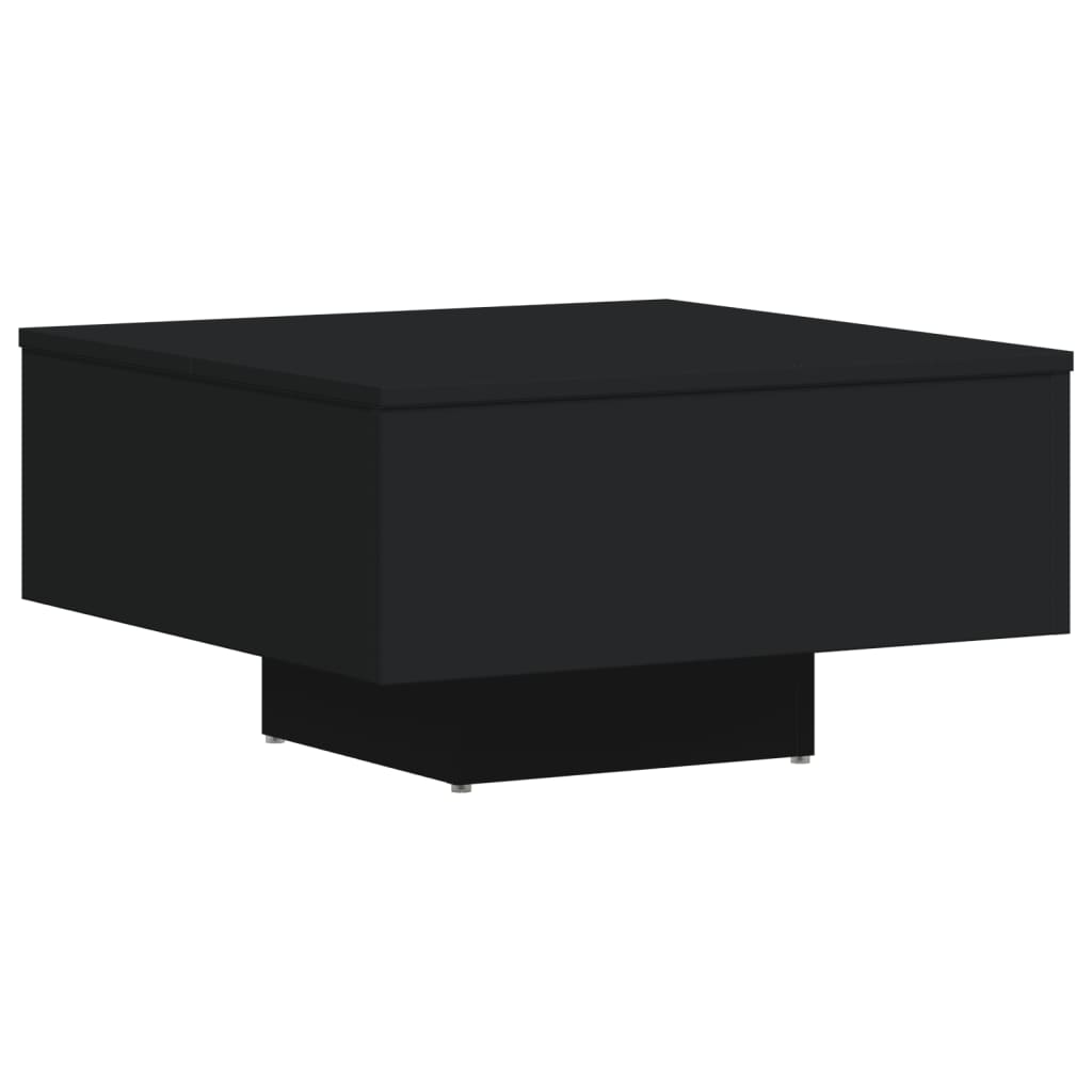 Table basse noir 60x60x31,5 cm bois d’ingénierie - Tables basses