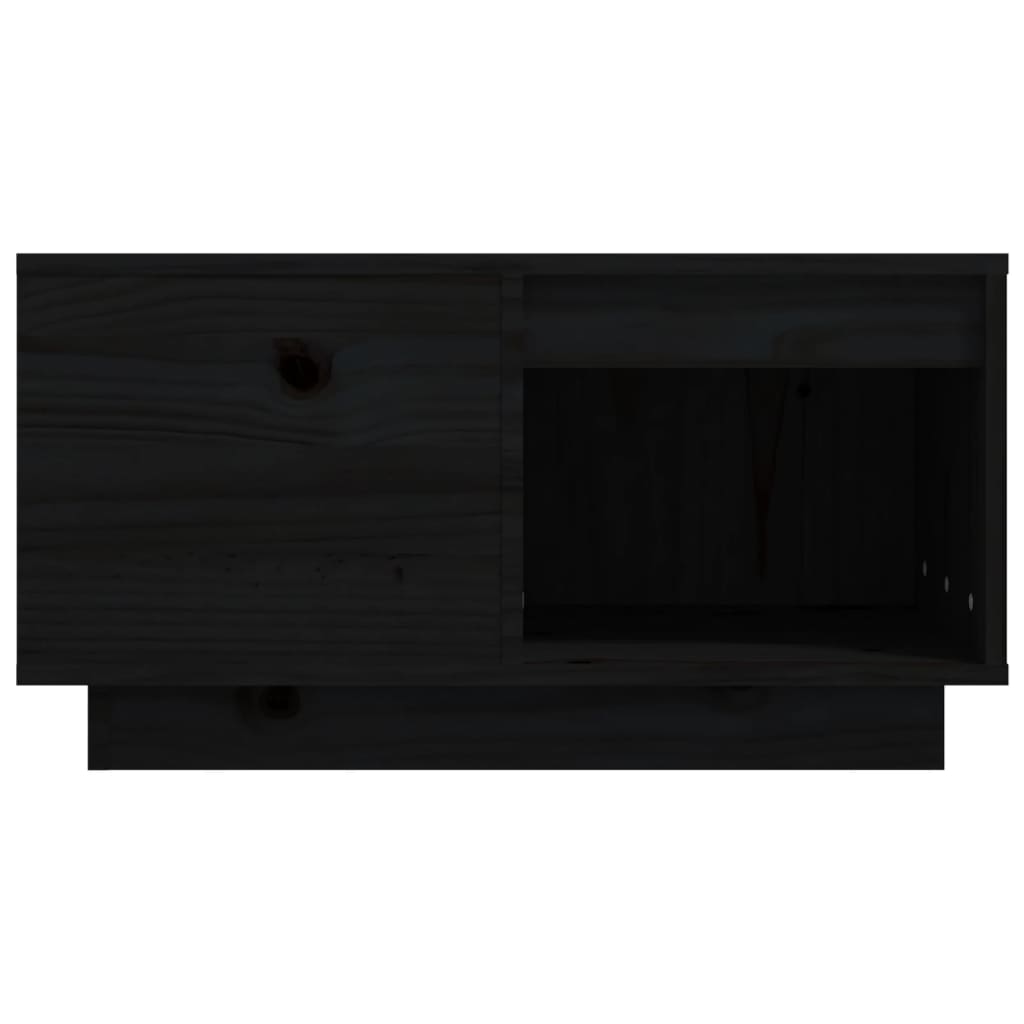 Table basse Noir 60x61x32,5 cm Bois massif de pin - Tables basses