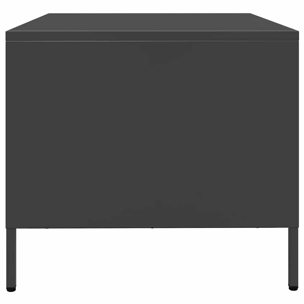 Table basse noir 68,5x50x43,5 cm acier laminé à froid - Tables basses
