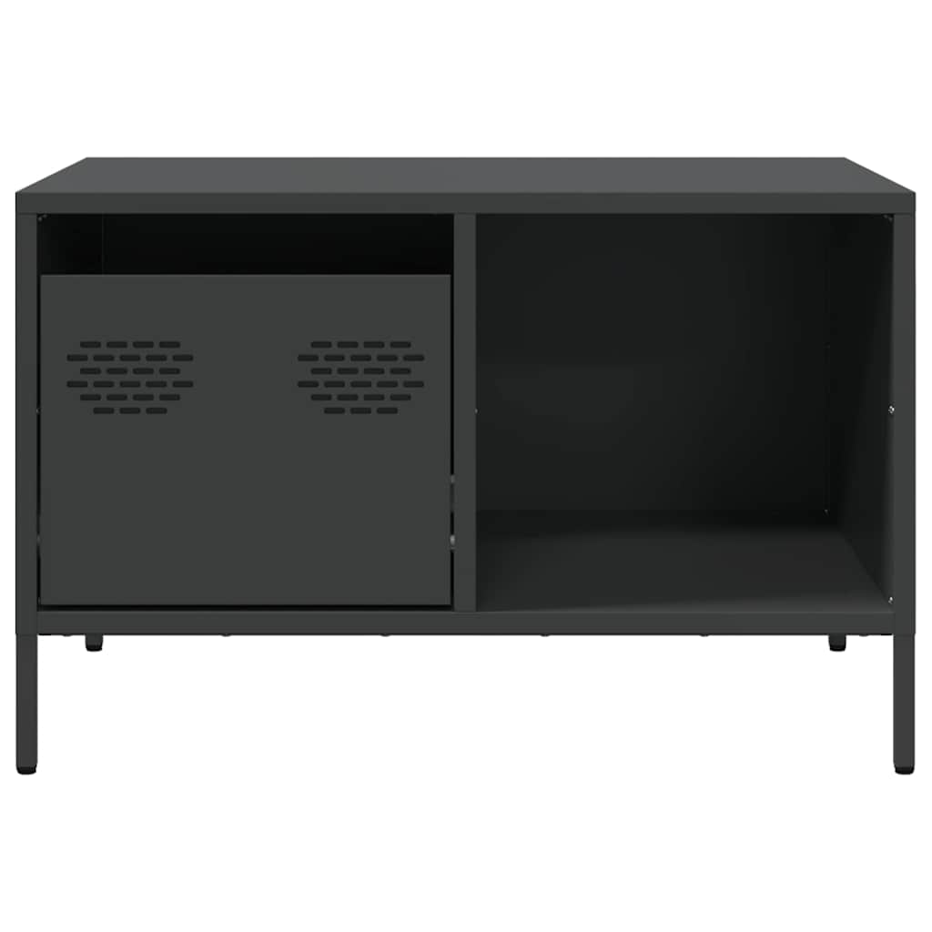 Table basse noir 68,5x50x43,5 cm acier laminé à froid - Tables basses