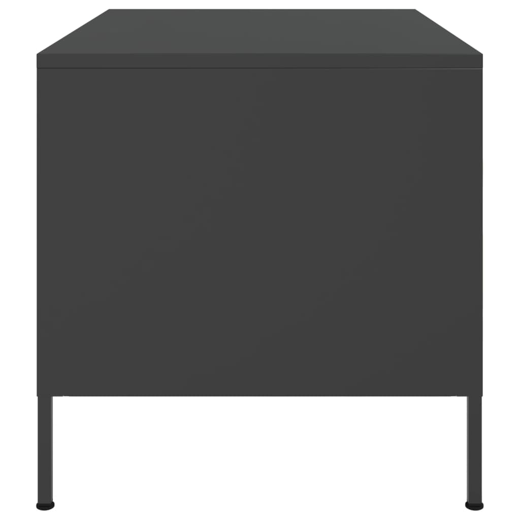 Table basse noir 68x50x50,5 cm acier - Tables basses