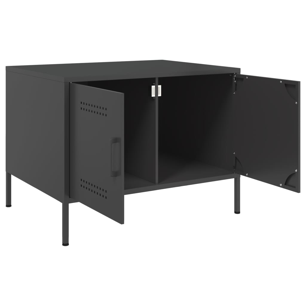 Table basse noir 68x50x50,5 cm acier - Tables basses