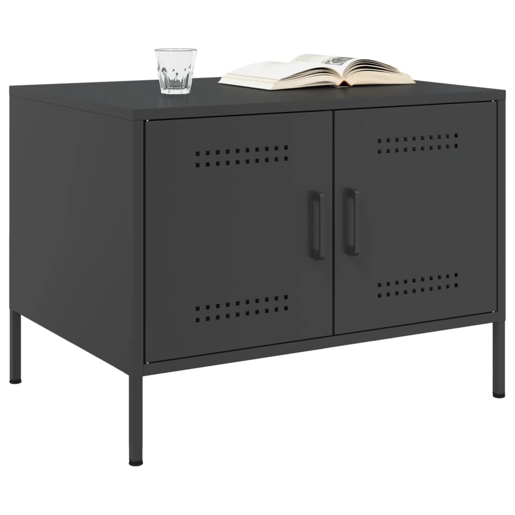Table basse noir 68x50x50,5 cm acier - Tables basses