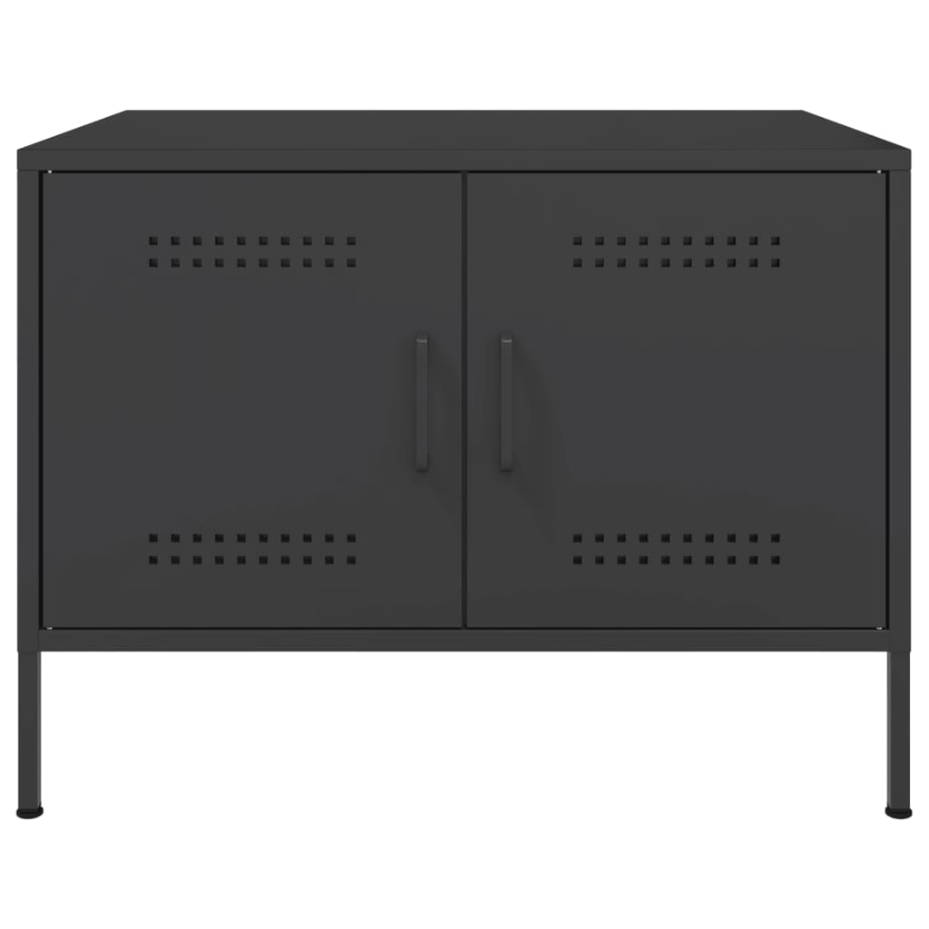 Table basse noir 68x50x50,5 cm acier - Tables basses