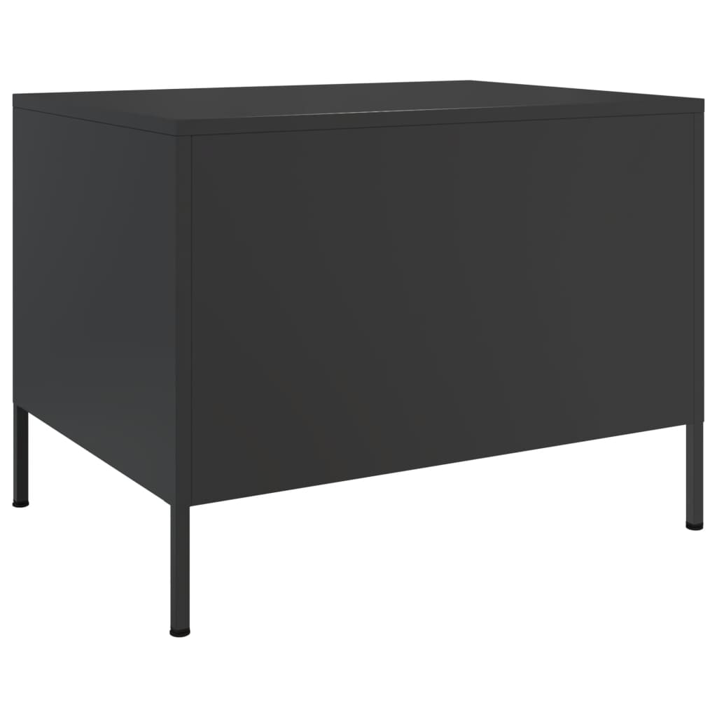 Table basse noir 68x50x50,5 cm acier - Tables basses