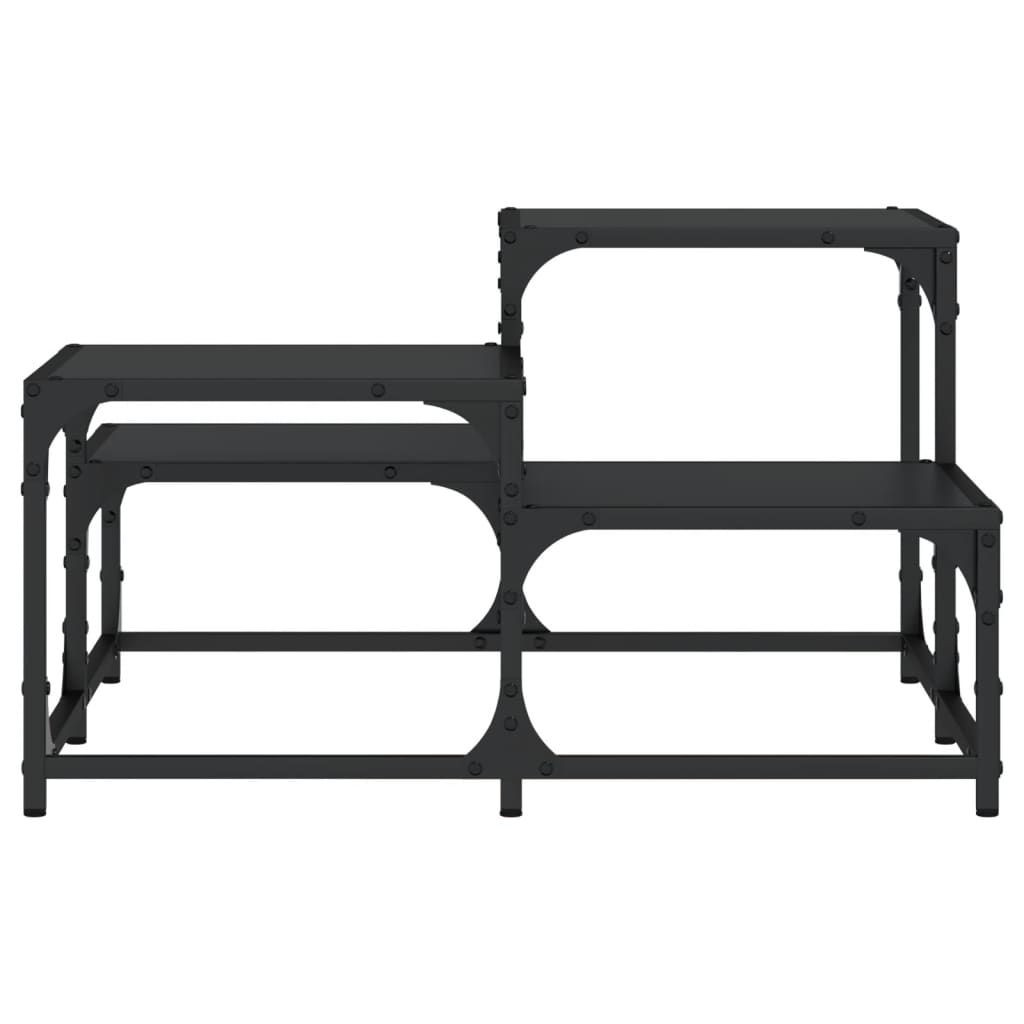 Table basse noir 68x68x40 cm bois d’ingénierie - Tables basses